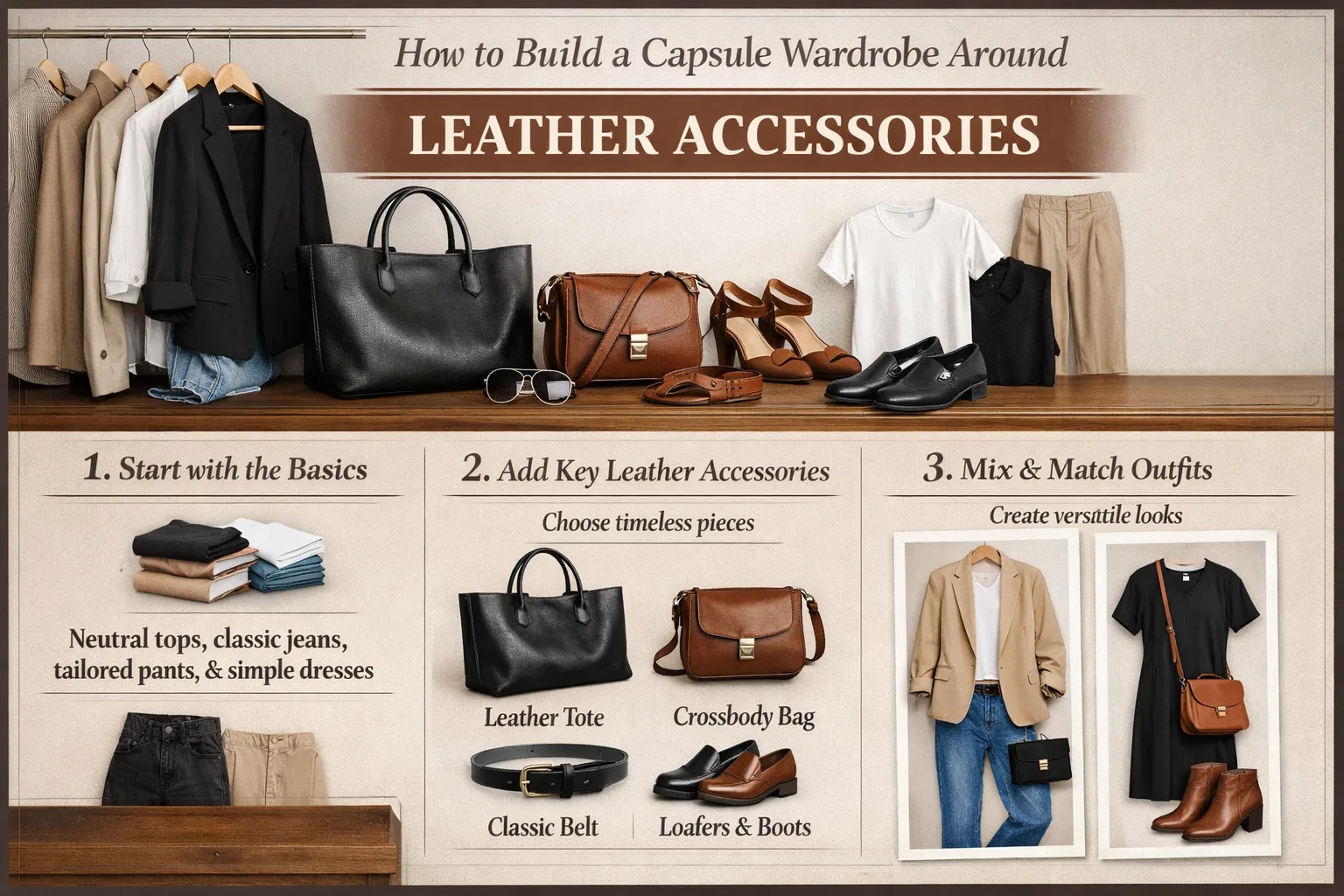 How to Build a Capsule Wardrobe Around Leather Accessories